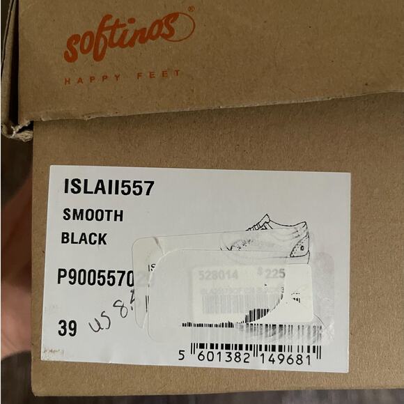 Softinos Isla Black Slip Ons 7.5 - Picture 4 of 7